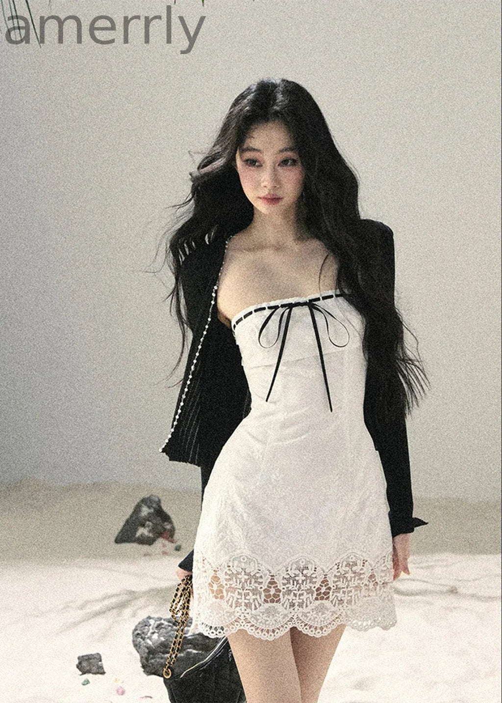 Moonlight Weaving Dream Lace Mini Dress