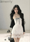 Moonlight Weaving Dream Lace Mini Dress