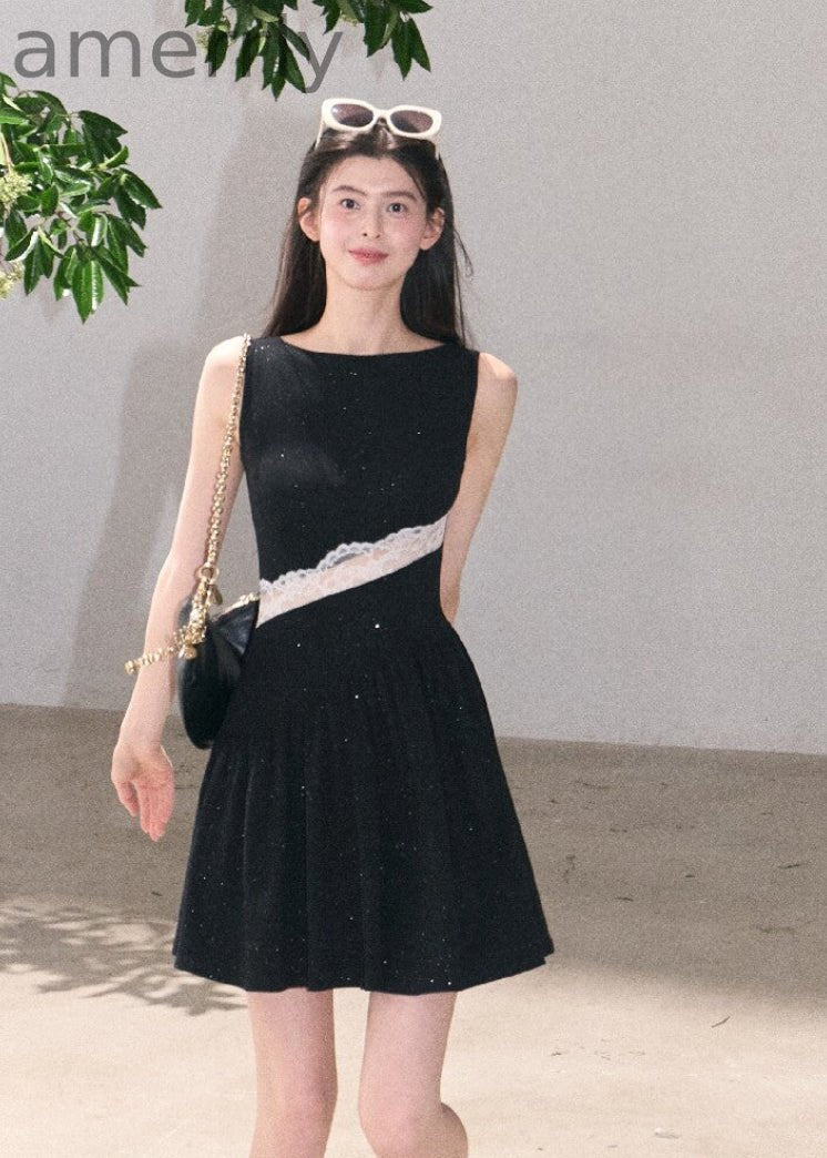 Sunset Light Lace-Waist Dress