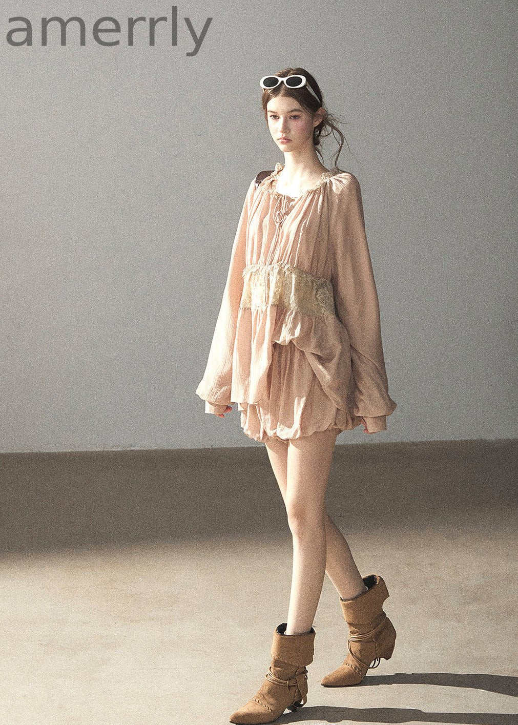 Autumn Water Lace Waist Two-Piece Set