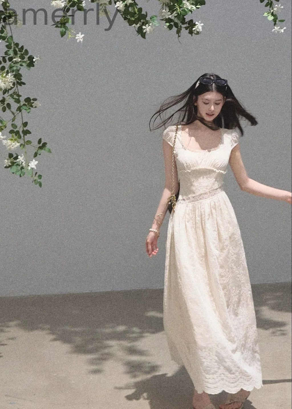 Days of Light Lace Waist Maxi Dress