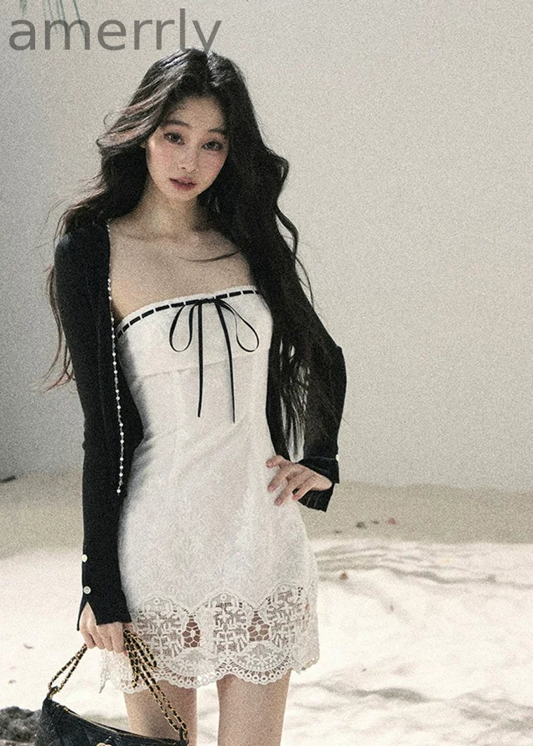 Moonlight Weaving Dream Lace Mini Dress