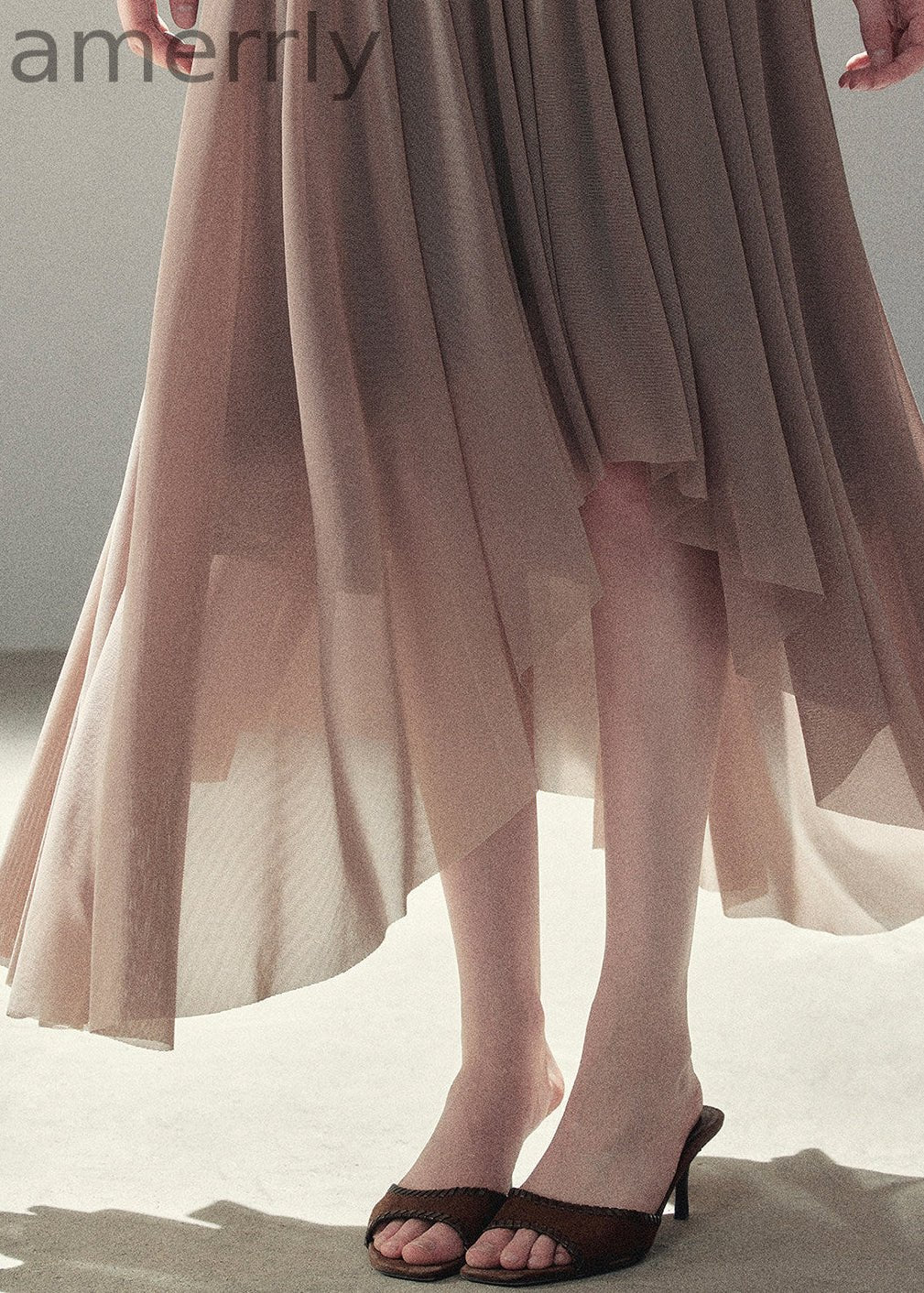 Autumn Rain Drape Top & Skirt Set