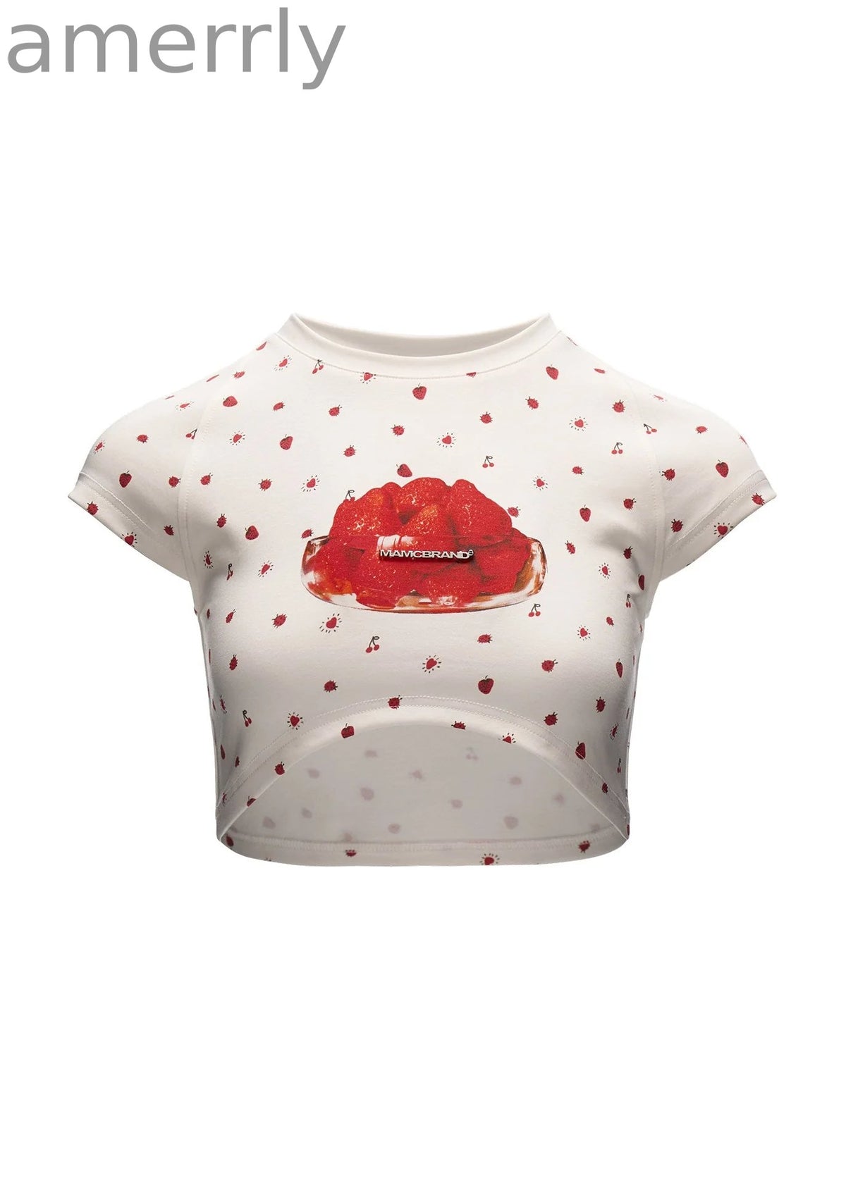 Strawberry Pop Crop Tee