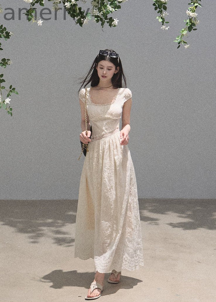 Days of Light Lace Waist Maxi Dress