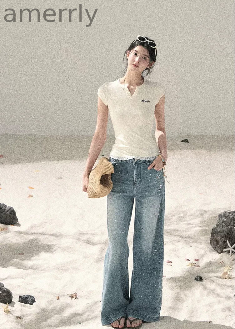 Galaxy Shadow Wide-Leg Jeans