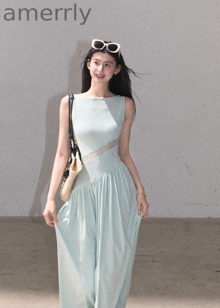 Sunset Light Lace-Waist Dress