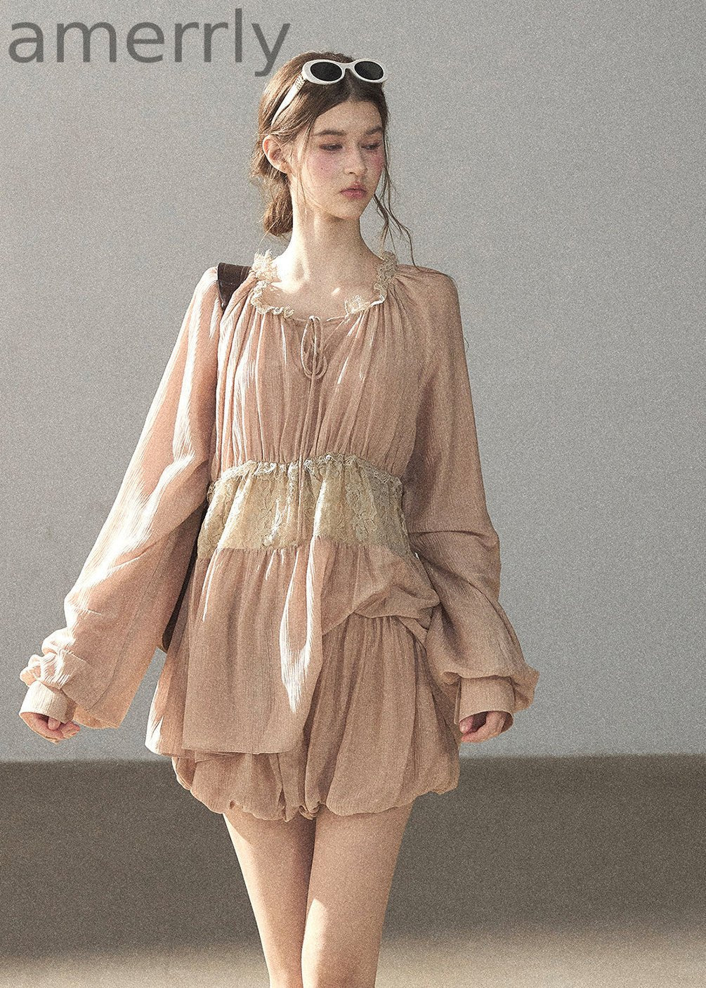 Autumn Water Lace Waist Two-Piece Set