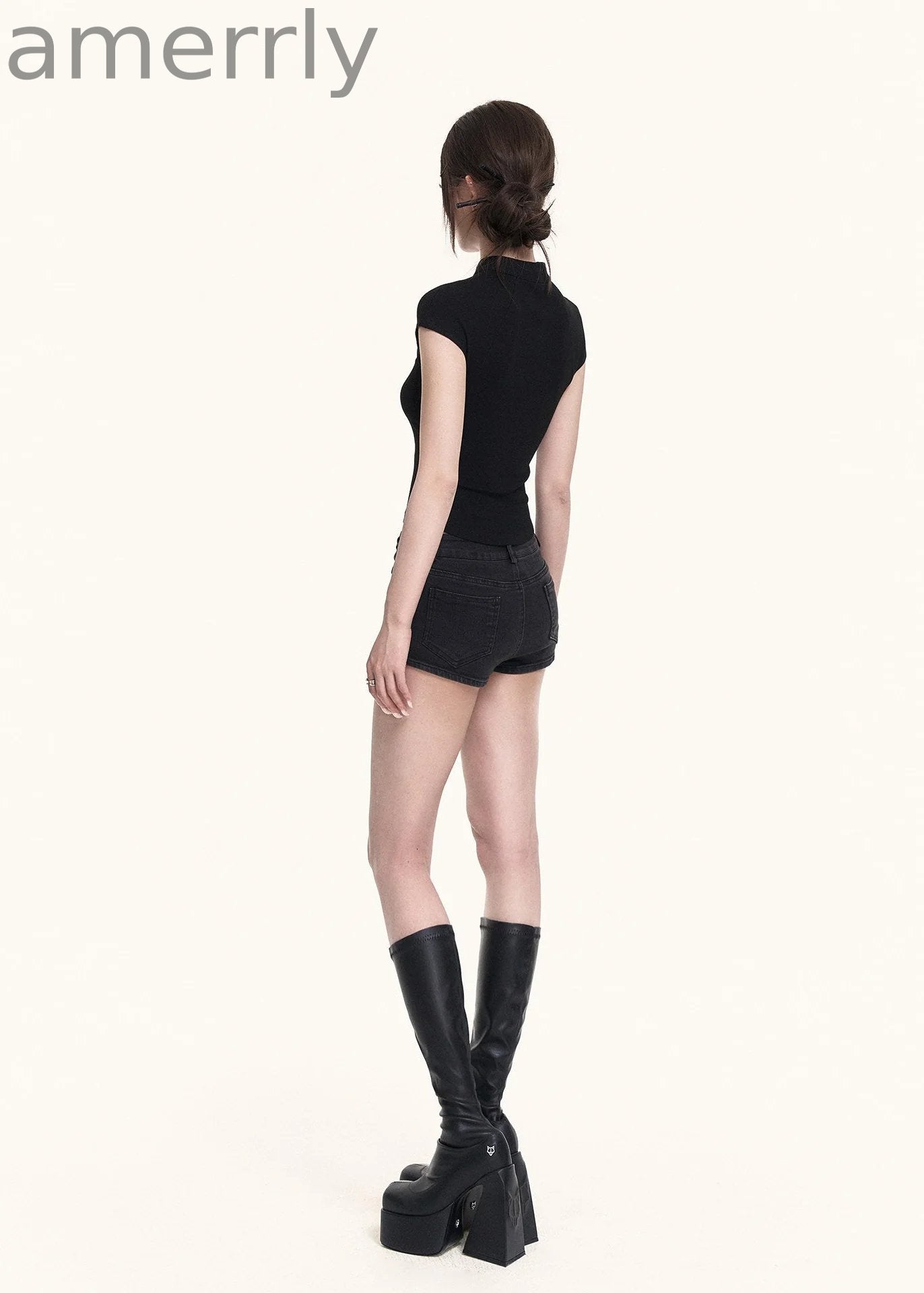 Dark Cross Cutout Crop Top