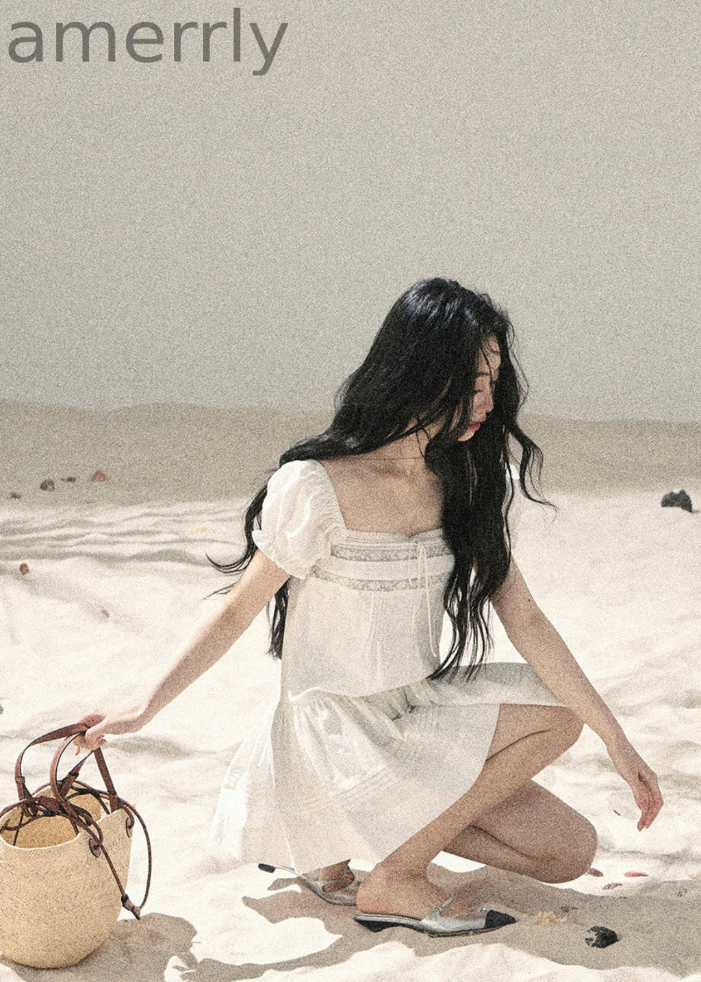 Cloud Light Puff-Sleeve Mini Dress