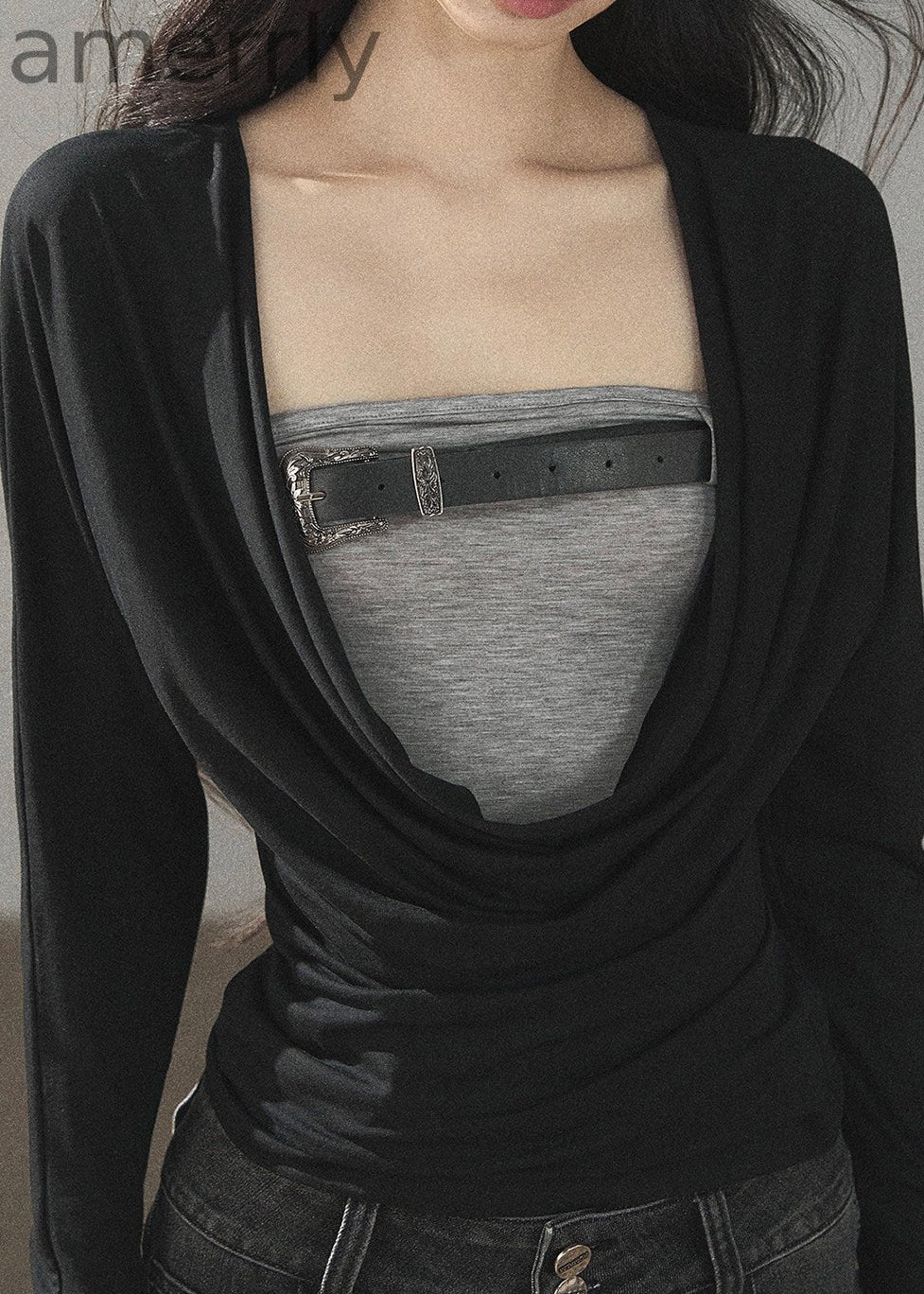 Misty Shore Draped Top & Mini Dress Set
