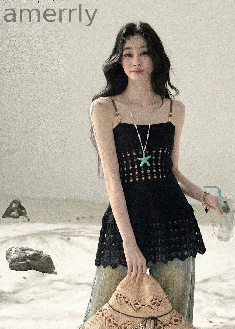 Existing Gaps Openwork Knit Top