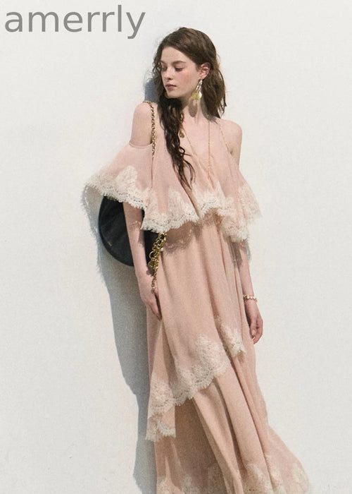 Always Collecting the World Lace Maxi Dress
