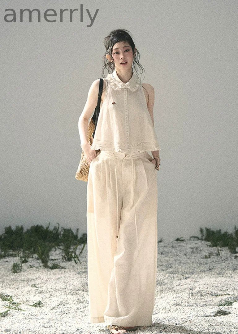 Soft Cloud Lace Two-Piece Set