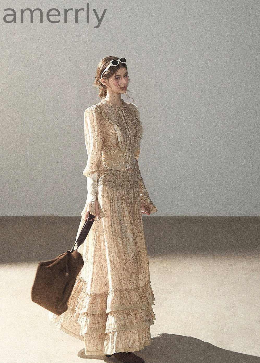 Autumn Grove Lace Top & Skirt Set