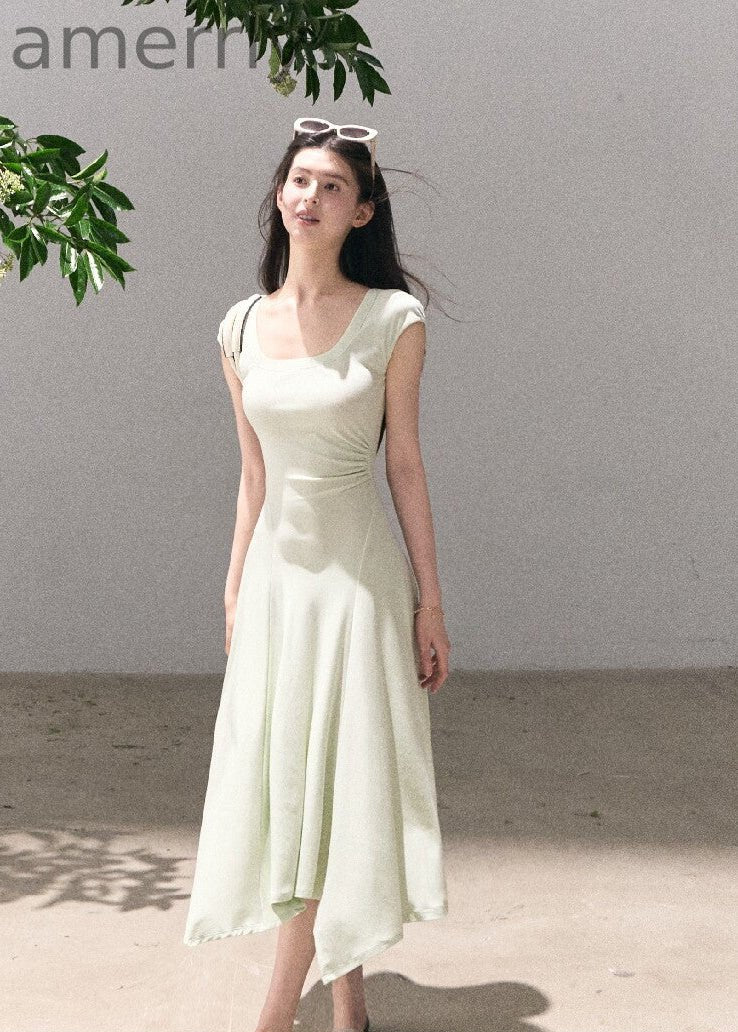 Quiet Courtyard U-Neck Fit & Flare Dress