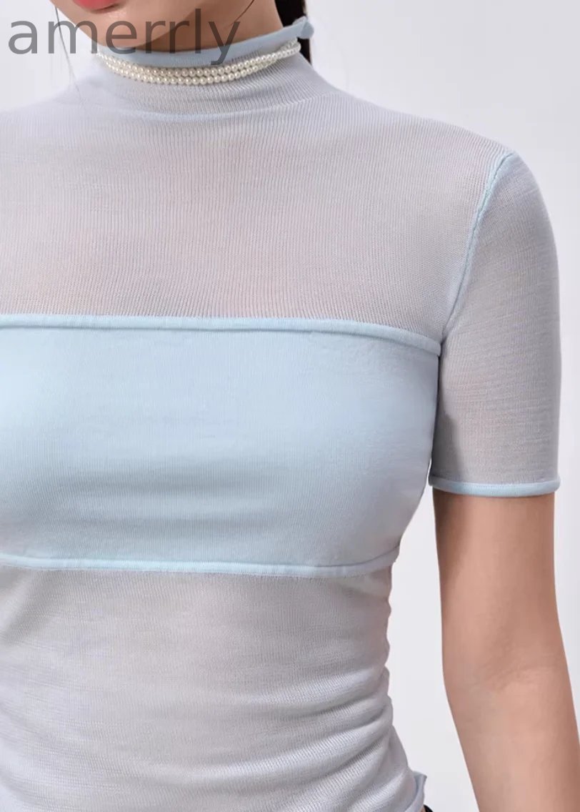 Soft Veil High-Neck Tee