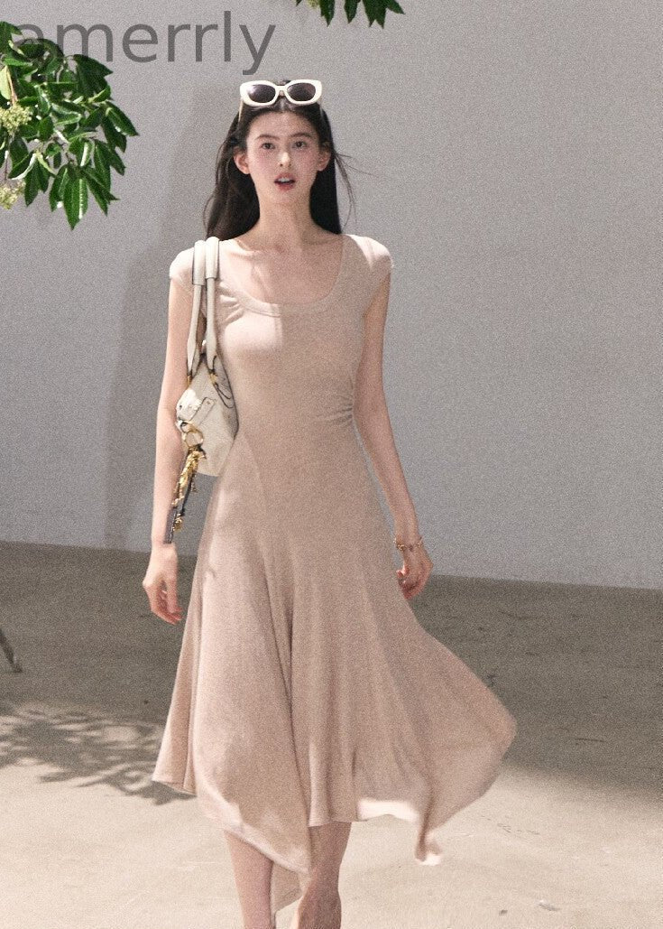 Quiet Courtyard U-Neck Fit & Flare Dress
